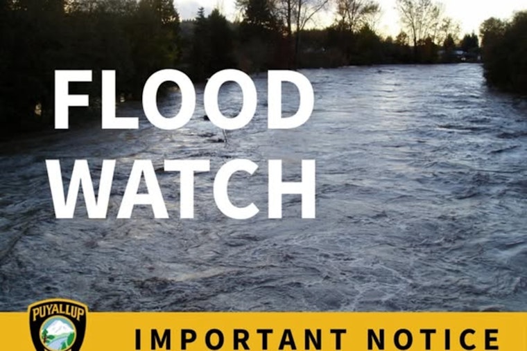 Puyallup Issues Flood Alert: Riverwalk Trail Closed, Sandbags Available as Heavy Rain Looms