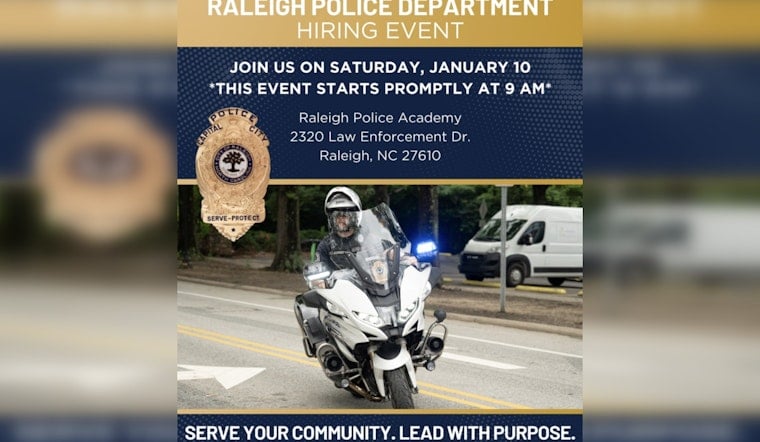 Raleigh Police Department Invites Prospective Officers to Physical Testing and Recruitment Event