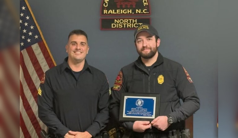 Raleigh Police Officer E.D.J. Marcotte Honored with Prestigious HEART Award for Exemplary Service