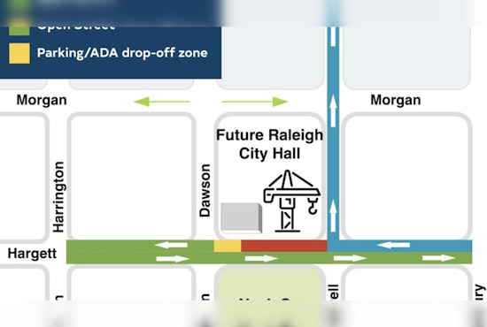 Raleigh's Hargett Street Closure Extended Until 2026 Due to City Hall Construction