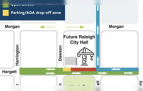 Raleigh's Hargett Street Closure Extended Until 2026 Due to City Hall Construction