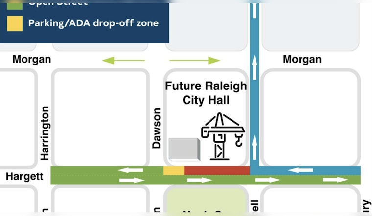 Raleigh's Hargett Street Closure Extended Until 2026 Due to City Hall Construction