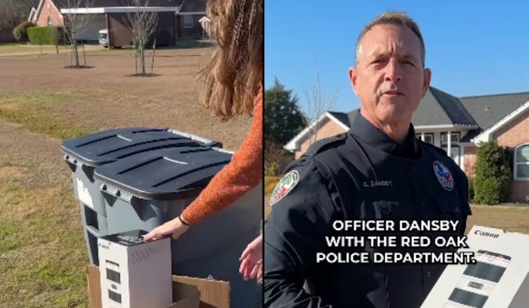 VIDEO: Red Oak Police Advise Post-Holiday Safety Measures to Prevent Theft
