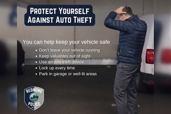 Redmond Police Offer Prevention Tips Amid Surge in Auto Thefts