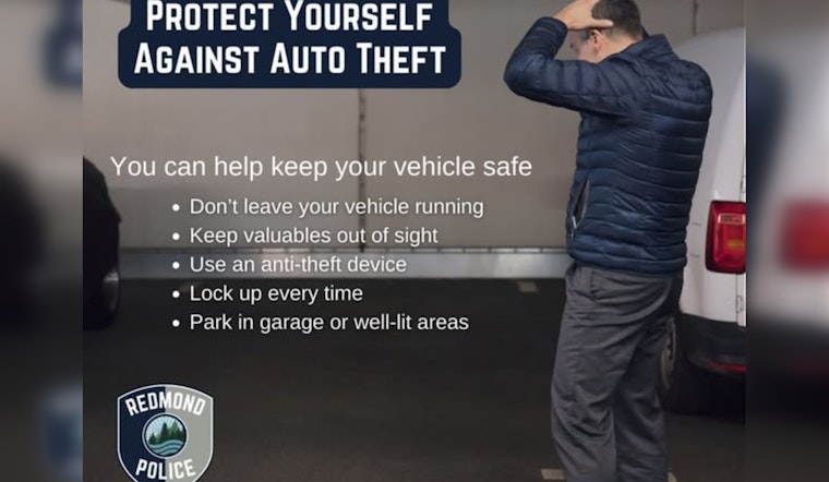 Redmond Police Offer Prevention Tips Amid Surge in Auto Thefts