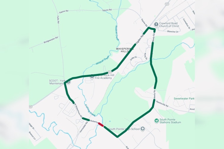 Rock Hill Commuters Alert, E Robertson Road Bridge Closure Affects Traffic Near South Pointe High School