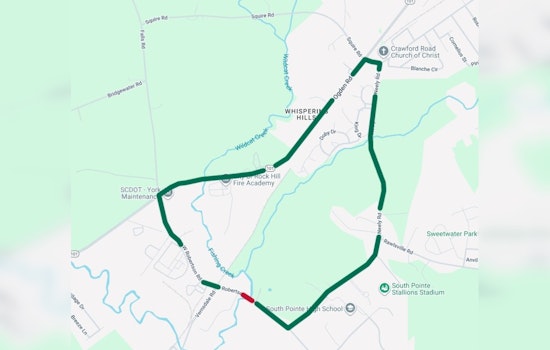 Rock Hill Commuters Alert, E Robertson Road Bridge Closure Affects Traffic Near South Pointe High School