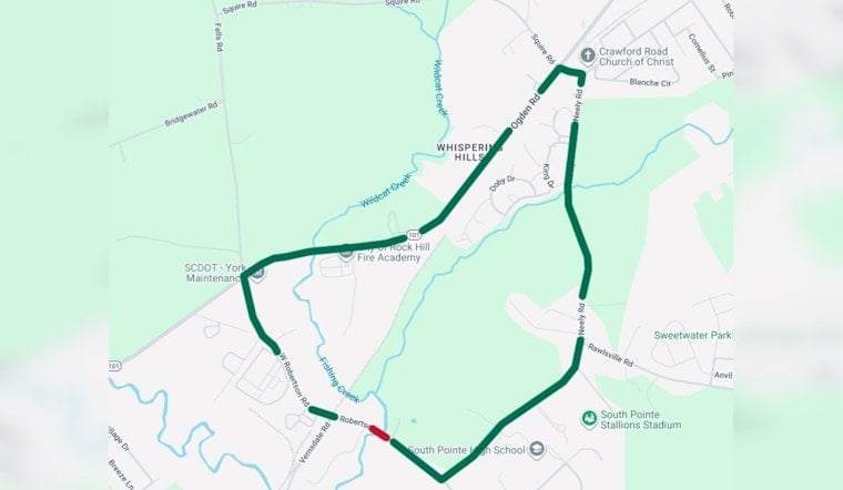 Rock Hill Commuters Alert, E Robertson Road Bridge Closure Affects Traffic Near South Pointe High School