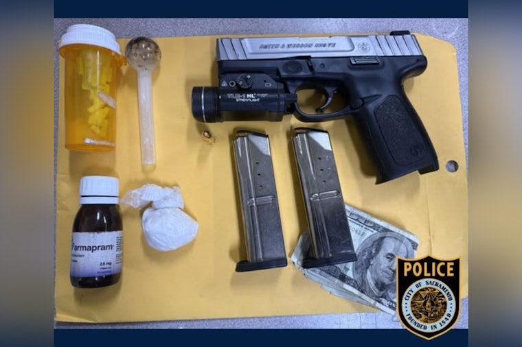 Sacramento Police Seize Loaded Gun, Fentanyl, and Meth During Traffic Stop, Two Arrested