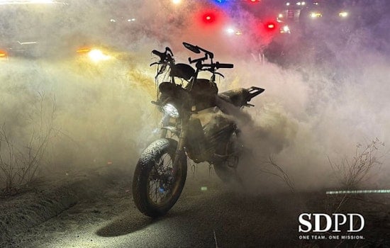 San Diego E-Moto Chase Ends With Flaming Bike and Felony Bust
