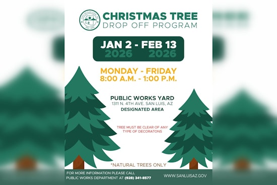 San Luis Announces Annual Christmas Tree Drop-Off Program for Eco-Friendly Disposal