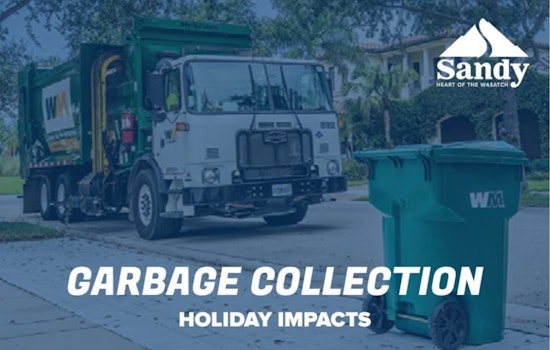 Sandy City Announces One-Day Delay in Trash Pickup for Christmas and New Year's Days