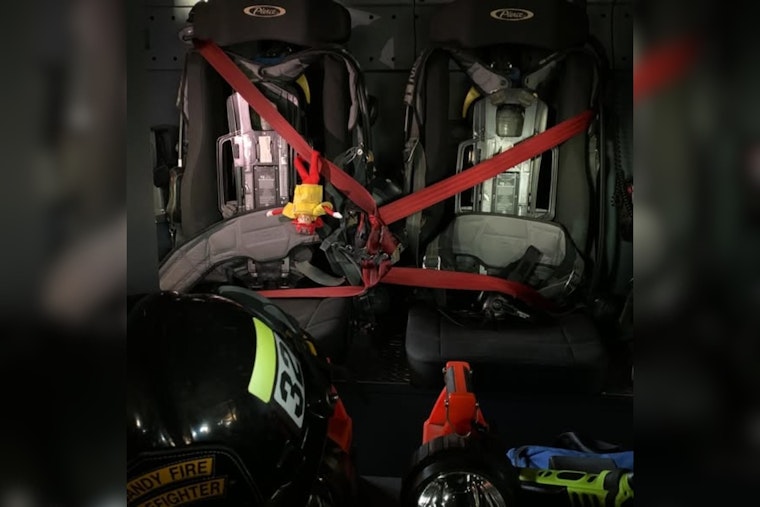 Sandy City Fire Department Spreads Seasonal Seatbelt Safety Message with Help from Asher the Elf