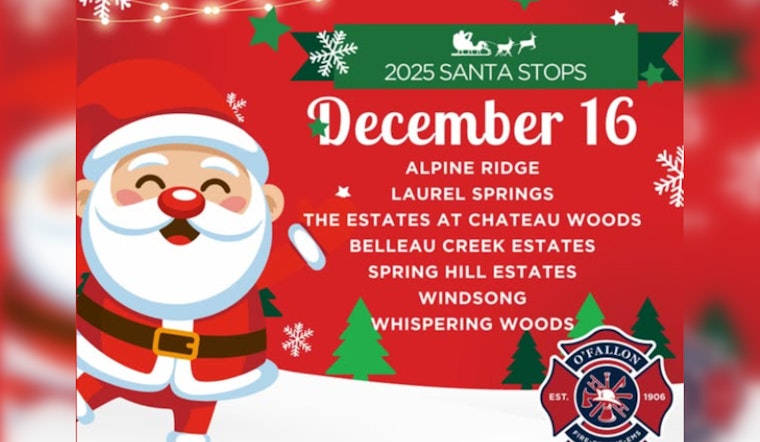 Santa Claus to Bring Festive Cheer to O'Fallon Neighborhoods on December 16
