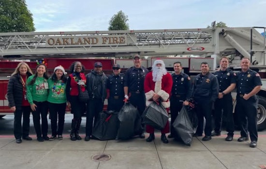 Santa Swaps Sleigh For Firetruck At Kaiser Oakland