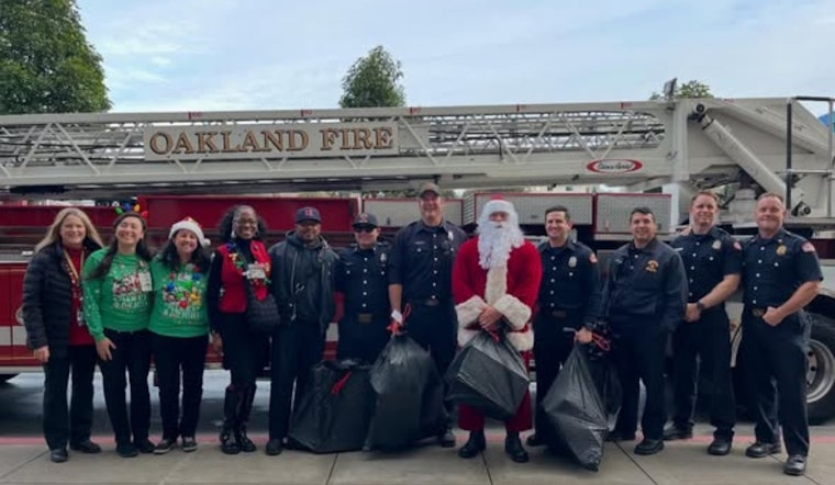 Santa Swaps Sleigh For Firetruck At Kaiser Oakland