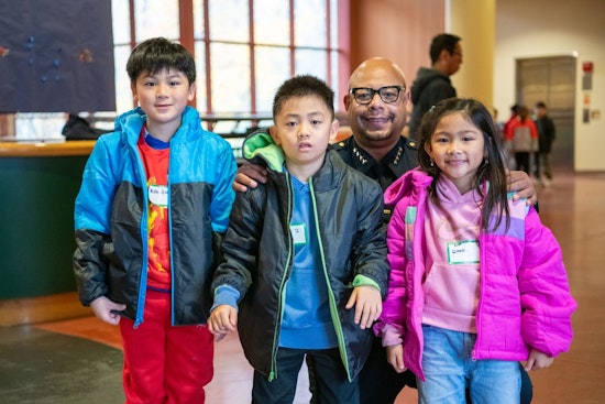 Seattle Police Partner with Local Organizations to Provide New Winter Coats to Rising Star Elementary Students