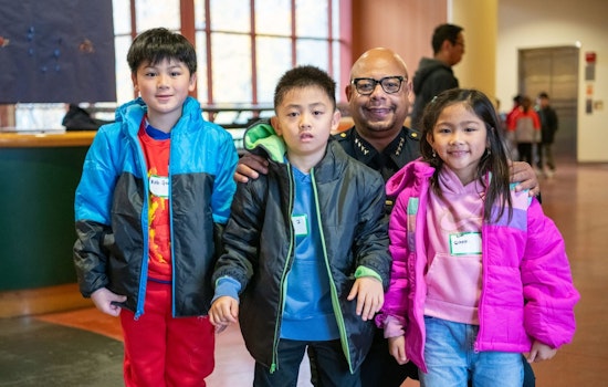 Seattle Police Partner with Local Organizations to Provide New Winter Coats to Rising Star Elementary Students