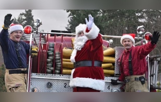 Shoreline Fire Department Spreads Holiday Cheer with Santa and Fire Elves on Christmas Morning