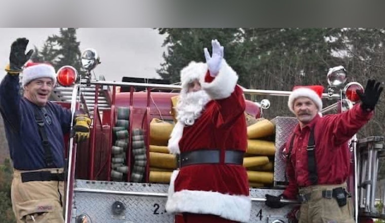Shoreline Fire Department Spreads Holiday Cheer with Santa and Fire Elves on Christmas Morning