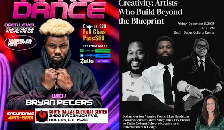 South Dallas Cultural Center Announces Exciting December Events Celebrating Art and Community