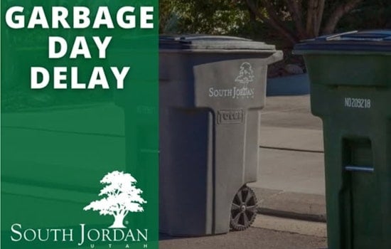 South Jordan Announces No Garbage Collection on New Year's Day, Schedule Shifted for End-of-Week Routes