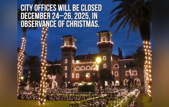 St. Augustine Announces City Office Closures and Free Parking for Christmas Holiday