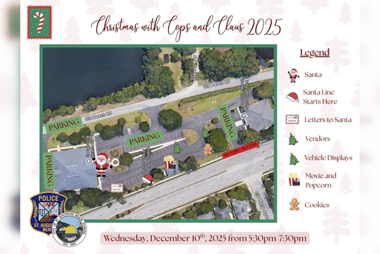 St. Augustine Beach Police Host 'Christmas with Cops and Claus' Event to Celebrate the Holiday Season with Community