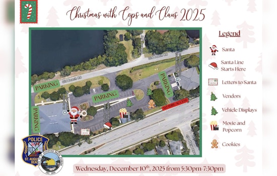 St. Augustine Beach Police Host 'Christmas with Cops and Claus' Event to Celebrate the Holiday Season with Community