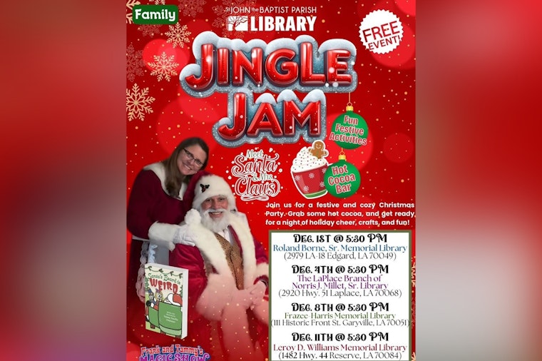 St. John the Baptist Parish Libraries Usher in the Holidays with Festive Events and Santa Visits