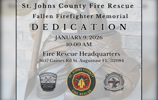 St. Johns County Fire Rescue to Dedicate New Fallen Firefighters Memorial in St. Augustine