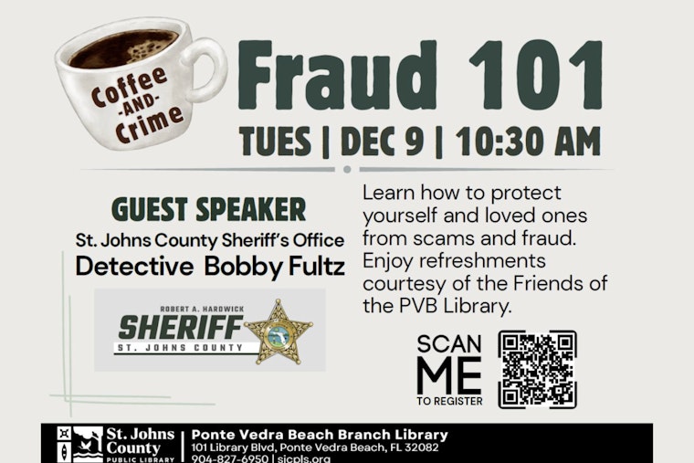 St. Johns County Sheriff's Office Hosts "Coffee & Crime" Educational Session on Scam Prevention in Ponte Vedra Beach