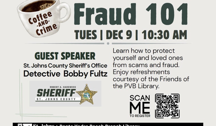 St. Johns County Sheriff's Office Hosts "Coffee & Crime" Educational Session on Scam Prevention in Ponte Vedra Beach