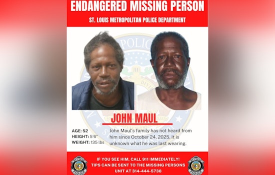 St. Louis Police Seek Public's Help in Search for Missing Man John Maul Since October 24