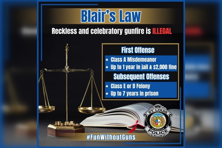 St. Louis Police Warn Against Celebratory Gunfire, Promote #funwithoutguns for New Year's Eve Safety