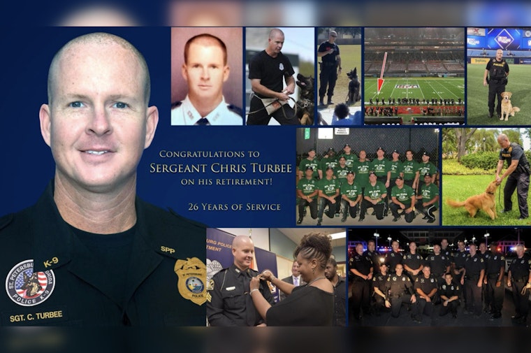 St. Petersburg Police Bid Farewell to Sergeant Chris Turbee After Over Two Decades of Service
