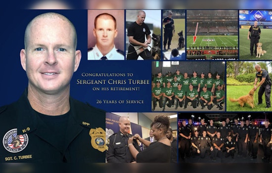 St. Petersburg Police Bid Farewell to Sergeant Chris Turbee After Over Two Decades of Service