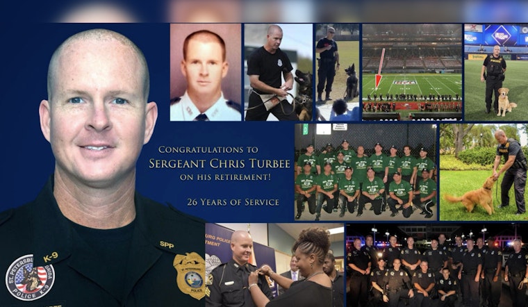St. Petersburg Police Bid Farewell to Sergeant Chris Turbee After Over Two Decades of Service