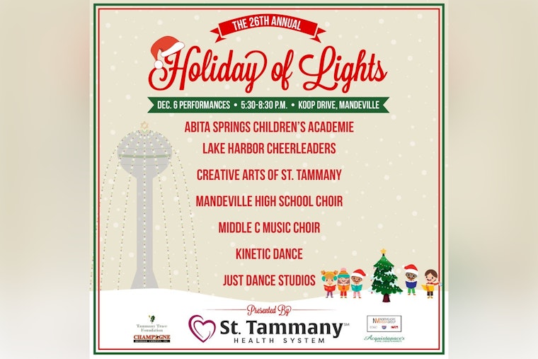 St. Tammany Parish Illuminates the Season with 26th Annual Holiday of Lights in Mandeville