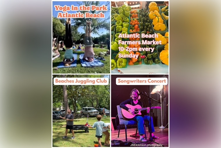 Sunday Fun Day in Atlantic Beach Features Yoga, Farmers Market, Juggling, and Songwriters Concert to Enrich Community Life