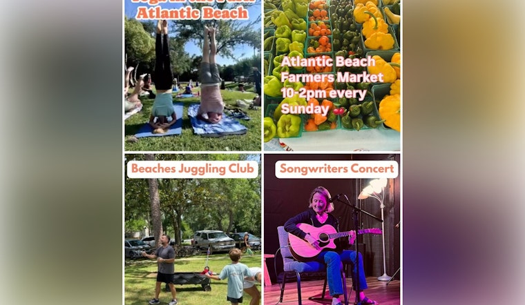 Sunday Fun Day in Atlantic Beach Features Yoga, Farmers Market, Juggling, and Songwriters Concert to Enrich Community Life