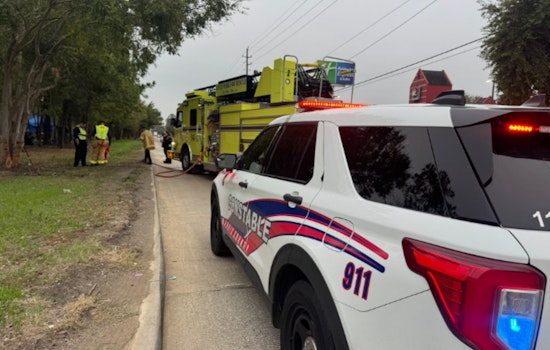 Suspected Arson Under Investigation After Blaze Near North Freeway and Airtex Drive Disrupts Traffic