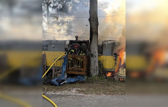 Swift Action by Firefighters Extinguishes Mobile Home Blaze in West Augustine