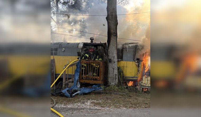 Swift Action by Firefighters Extinguishes Mobile Home Blaze in West Augustine