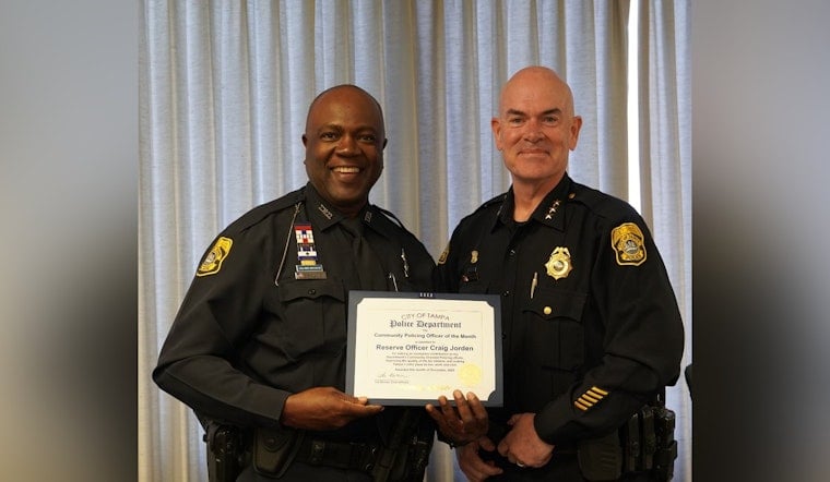 Tampa Police Department Celebrates Reserve Officer Craig Jorden as Community Policing Officer of the Month