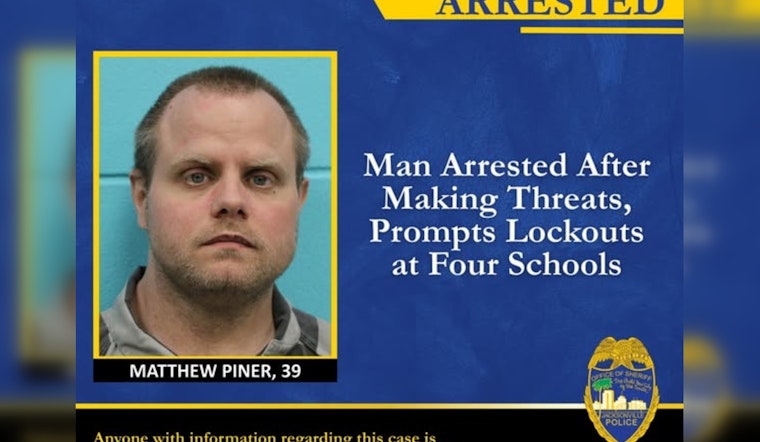 Texas Man Arrested for Online Threats Prompting Lockout at Jacksonville Schools