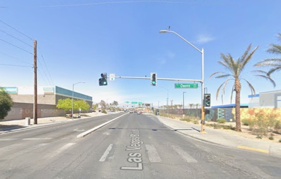 Three-Vehicle Collision Closes Owens Avenue at Las Vegas Boulevard