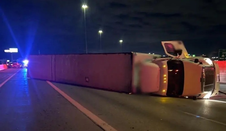 Traffic Snarled on I-15 in Salt Lake City After Semi-Truck Rollover Involving Multiple Vehicles
