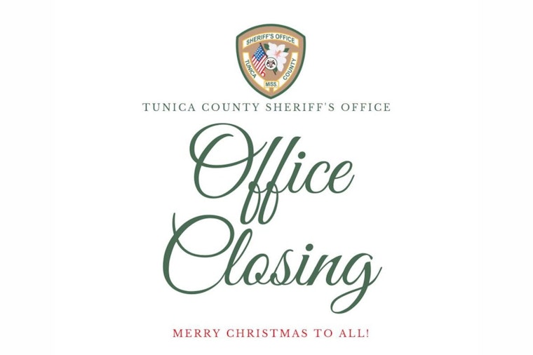 Tunica County Sheriff's Office Ensures 24/7 Emergency Services During Christmas Holidays Despite Administrative Closure