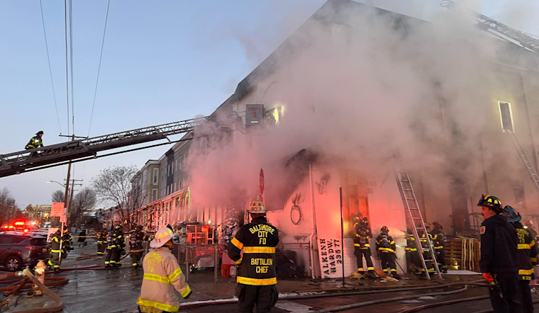 Two-Alarm Fire Engulfs Historical Hardware Store Near Baltimore's Miracle on 34th Street Holiday Lights